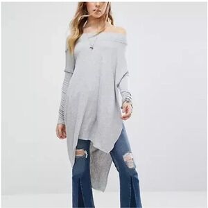 We The Free Asymmetric Grapevine Tunic in Gray